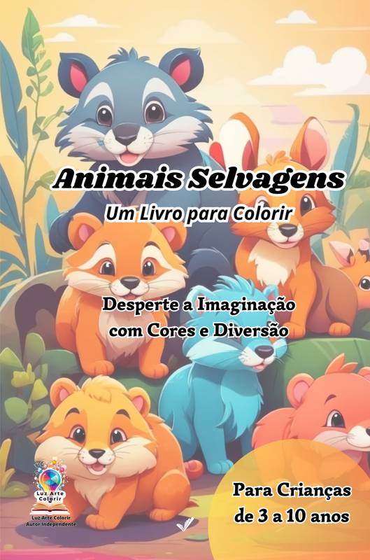 Livro de Colorir Selvagem: Animais Adoráveis para Crianças de 2 a