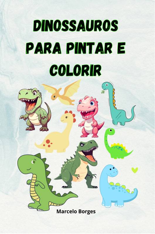 COLORINDO DINOSSAURO, DESENHO INFANTIL PINTANDO 